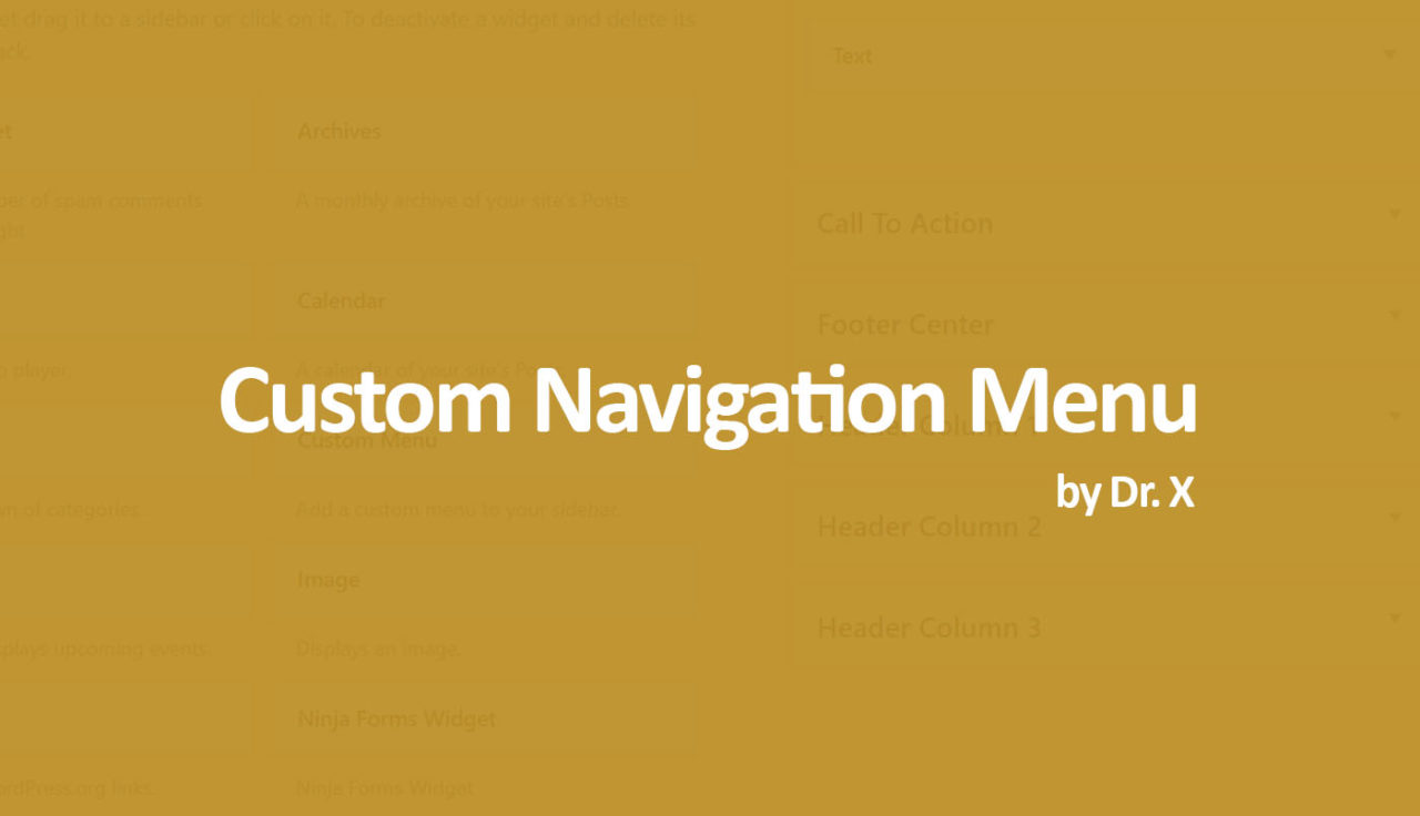 costom navigation menu