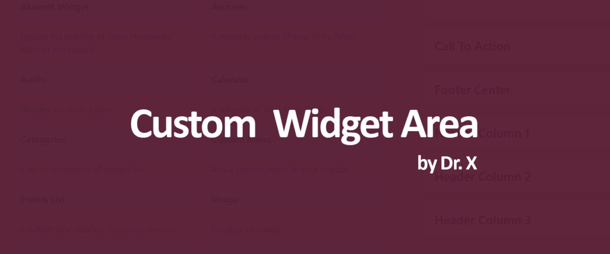 custom widget area